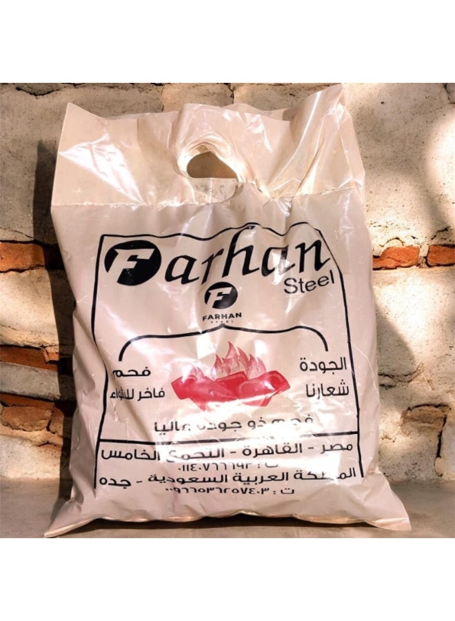 فرحان استيل فحم فارحان ستيل المضغوط الفاخر – الفحم الطبيعي للشواء، المشاوي، والتدفئة – يدوم طويلاً مع دخان منخفض 5 كجم - Image 1